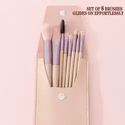 Fluffy Elegance Makeup Brush Set - 8pcs 