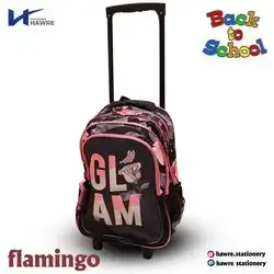 Trolley Backpack Flamingo For Girls