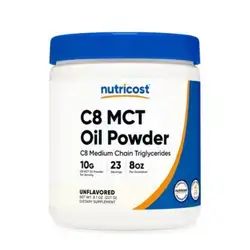 Nutricost C8 MCT Oil Powder 23 Servings (8oz) - 95% C8 MCT Oil Powder