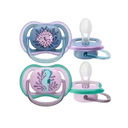 Ultra Air Pacifier 6-18m Pink 2 Pcs _ AVENT