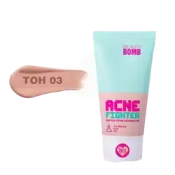 Matte & Cover Foundation Acne Fighter 03 - 25ml _ Beauty Bomb