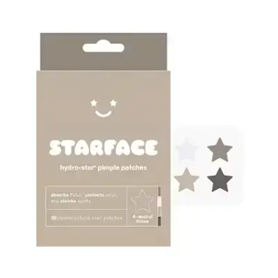 Starface Hydro-Star Earth Pimple Patches - 32ct: Vegan, Face Spot Treatment, Acne-Prone Skin, Unscented