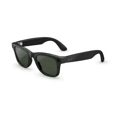 Ray-Ban Meta Wayfarer Smart Glasses (Large Gen 2) — Shiny Black with Transitions Graphite Green Lenses
