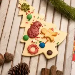 White Christmas tree board