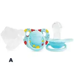 Round Nipple Silicone Pacifier (+6) - Blue