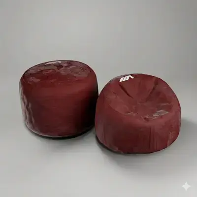 Premium Bean Bag Chair - Burgundy (90 x 60 cm)