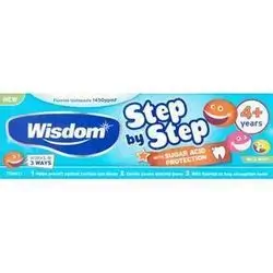wisdom step by step 4+ toothpaste