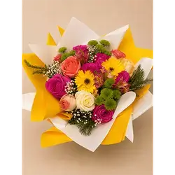 Rose, Chrysanthemum, and Gerbera Bouquet
