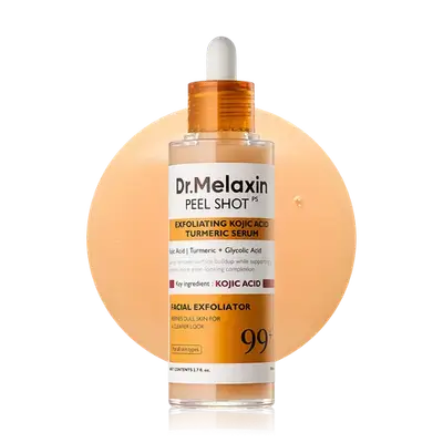 Peel Shot Exfoliating Kojic Acid Turmeric Serum 99+ 80ml _ Dr. Melaxin