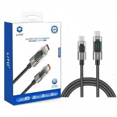English Title: Lito LD09CC 100W High-Power USB-C to USB-C Ultra Fast Charging Cable
