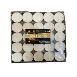 Circle Candles White - 50 pcs