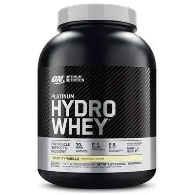 Optimum nutrition Hydrowhey Protein Powder- Velocity Vanilla - 1.6kg (40 Servings)