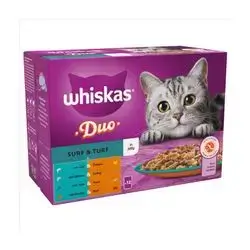 whiskas duo surf and turf in jelly 12x85g