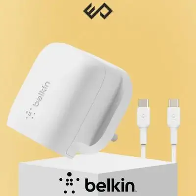 Belkin BoostCharge USB-C® Wall Charger 20W+USB-C to USB-C 1m Cable