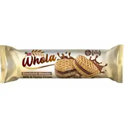 Eti Whola Sandwich Biscuits Milk & Cocoa Cream 100g