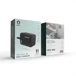 Green Lion 40W Dual Pd Charger Gl-W23A With Lightening Cable