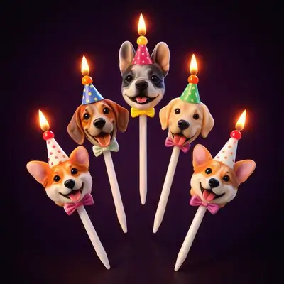 Dog Candle Set 5x