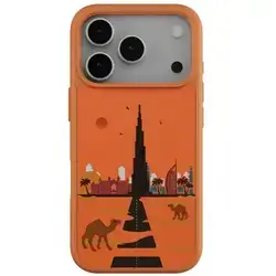 Levelo Vallo PU Leather Case for iPhone 17 Promax-orange dubai