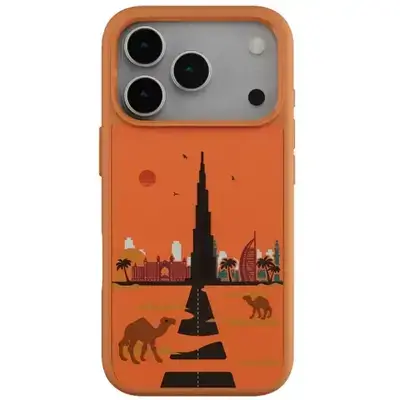 Levelo Vallo PU Leather Case for iPhone 17 Promax-orange dubai