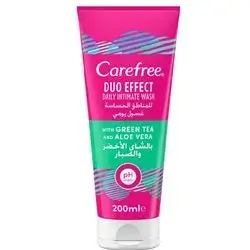 Carefree Intimate Wash Green Tea+Aloe Vera 200ml //كير فرى غسول للمناطق الحساسه