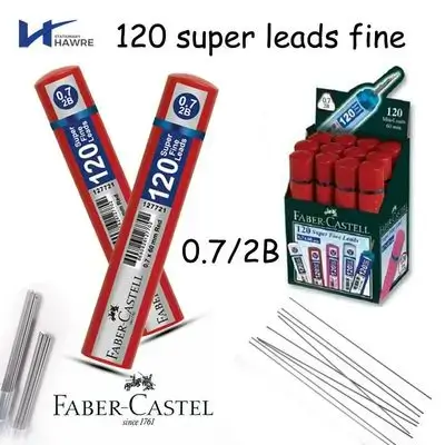 120 Super Fine Leads Pencil 0.7mm 2B