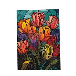 Hand-Beaded Ottoman Stitch Wall Panel, Size 25×35 cm