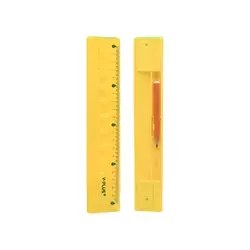 Y.Plus ruler and pencil holder , 20cm , yellow