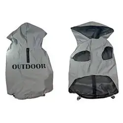 Dog jacket hi vis sporty grey XS
