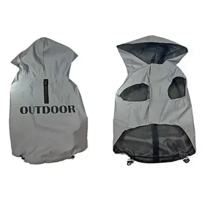 Dog jacket hi vis sporty grey S