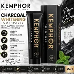 Kemphor Charcoal Toothpaste — Activated Charcoal, Stevia & Natural Essences