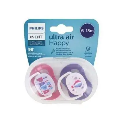avent pacifier ultra air happy 6-18 months