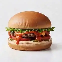 Meat burger with sweet chili