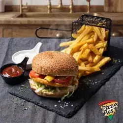 Chicken Burger With Fries