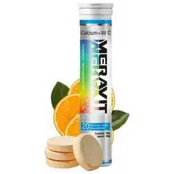 MERAVIT calcium+vitamin C (20 effervescent)