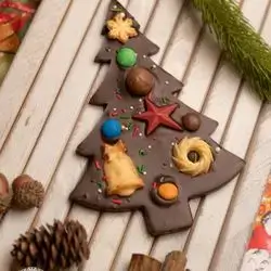 Dark Chocolate Christmas Tree Bar