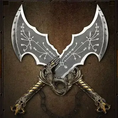 God Of War Kratos Blades Gold & Silver