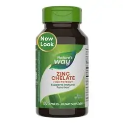 Zinc Chelate Natures Way 100 Capsules