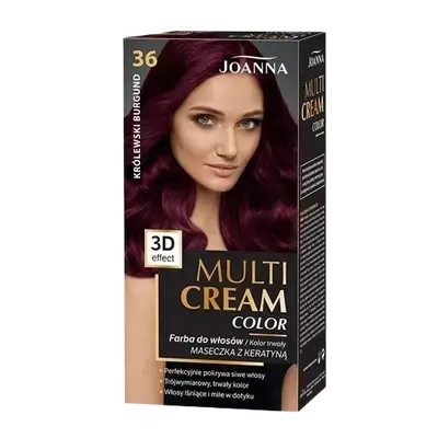Multi Cream Permanent Intensive Hair Color Dye Care 36 ROYAL BURGUNDY _ JOANNA