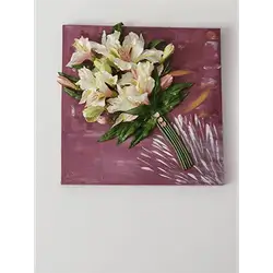 3D Flower Painting Violet