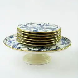 Cake Stand + Dessert Serving Plates Set