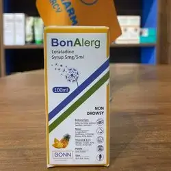 bonalerg loratadine syrup 5mg /5ml 100ml ( relives eye , nose , throat & ears , palate , skin )