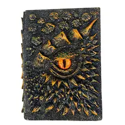 3D Dragon Eye Journal Notebook Golden Cover