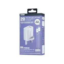 Remax 20W Fast Charger with Type-C to Lightinig (iPhone)