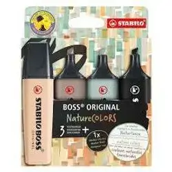 STABILO BOSS ORIGINAL - Highlighter - Set of 4 - NatureColors