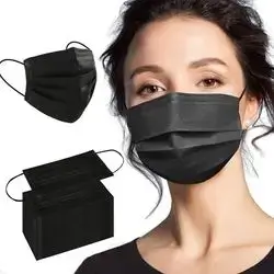 Disposable 3-Layer Face Mask Black 50 Pieces