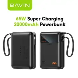 BAVIN PC1188S Power Bank 20000mAh 65W PD Fast Charging for Laptop & Mobile Phones