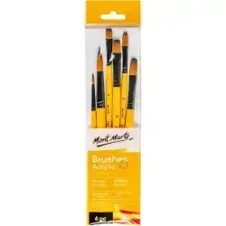 Mont Marte 6-Piece Acrylic Brush Set