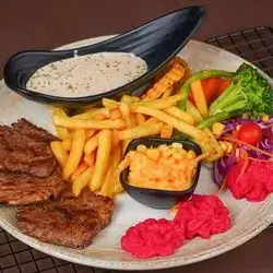 Beef Steak with Mushroom Sauce