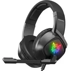 ONIKUMA K19 RGB Wired Gaming Headset (Black, USB + 3.5 mm, 2.2 m Cable)