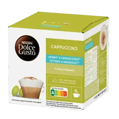 Nescafé Dolce Gusto Skinny Cappuccino – 16 Capsules (8 Coffee + 8 Milk)